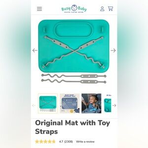 Teal Original Mat with Toy Straps